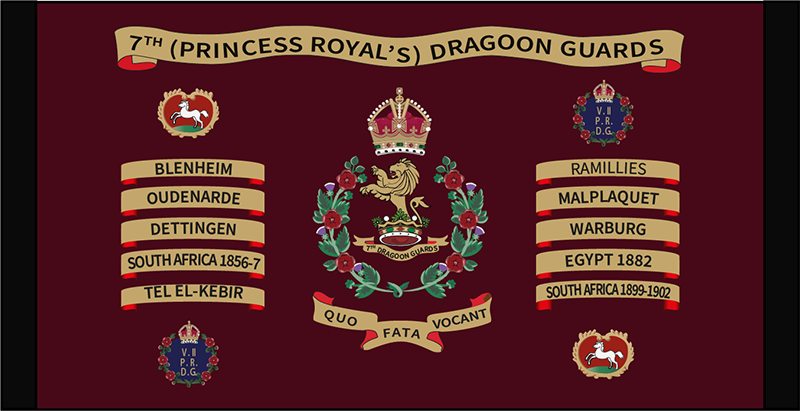 7th (Princess Royal's) Dragoon Guards Drum Emblazon